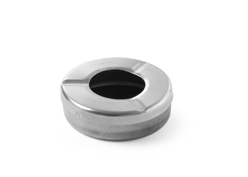 Asbak met Deksel Ø90x28mm RVS