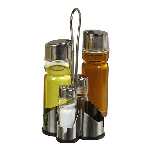 Menage 4-delig RVS glas
