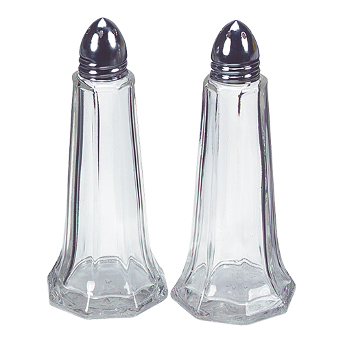 Peper-/zoutstrooier rvs glas 12st Peper-/zoutstrooier rvs glas 12st