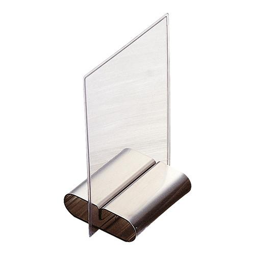 Menustandaard klemmodel RVS 8x7cm