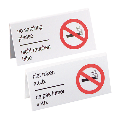Niet roken AUB - 2 zijdig kunststof Niet roken AUB - 2 zijdig kunststof