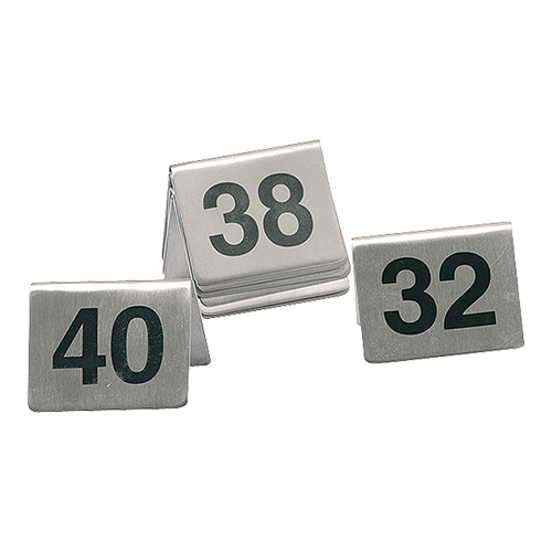 Bordjes RVS 35x54mm 31-40