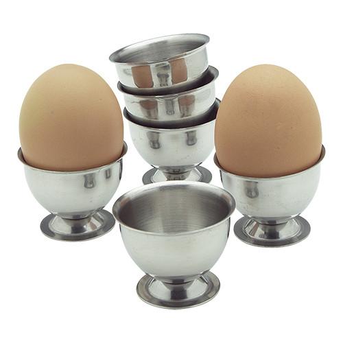 Eierdop 6 stuks RVS 45x35mm
