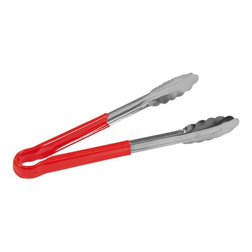 Serveertang RVS 30cm Rood