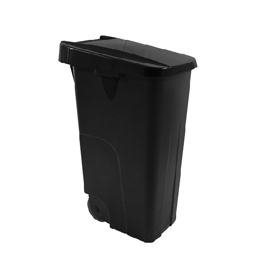 Afvalcontainer 85L Zwarte Deksel