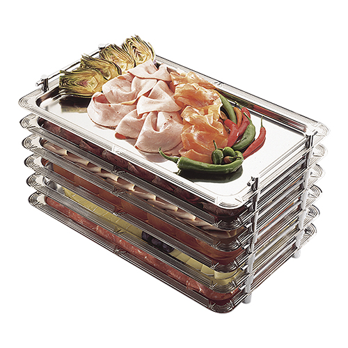 ServeerplateauRVS grepen stapelbaar