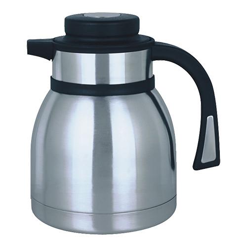 Thermoskan RVS m. Drukknop Zwart 1L