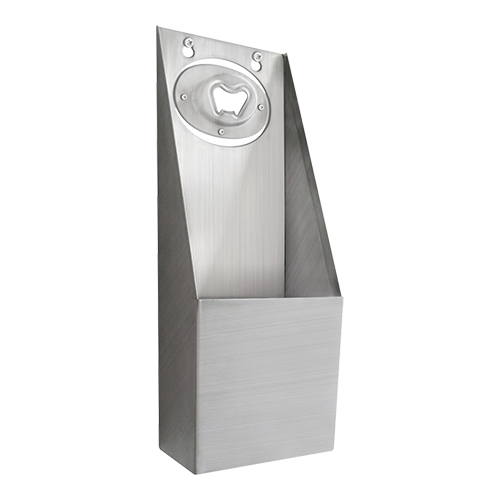 Flesopener+ opvangbak RVS wandmodel Flesopener+ opvangbak RVS wandmodel