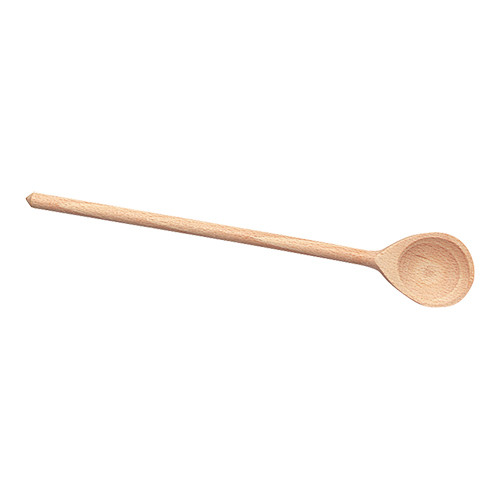 Lepel hout vlak/rond 35cm