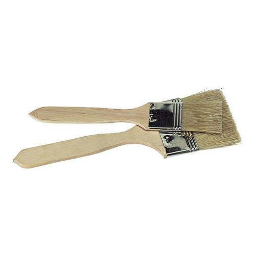Kwast varkenshaar/hout plat 8cm