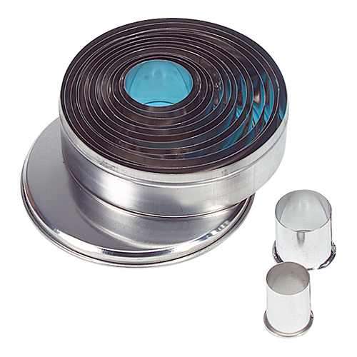 Stekerdoos 14-delig rond glad blik