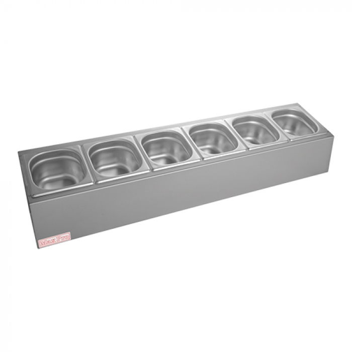 Garneerunit RVS 6x 1/6 GN