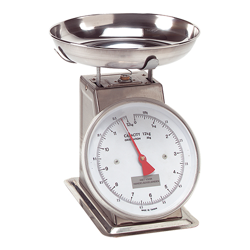 Pakketweegschaal RVS 12KG kom Pakketweegschaal RVS 12KG kom