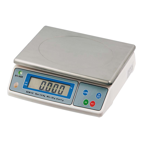 Electr weegschaal RVS plateau 12KG