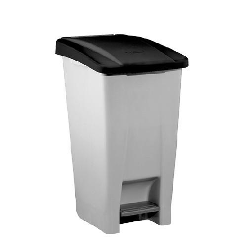 Pedaalafvalbak Verrijdb. 80L Grijs
