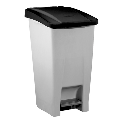 Pedaalafvalbak Verrijdb. 120L Grijs