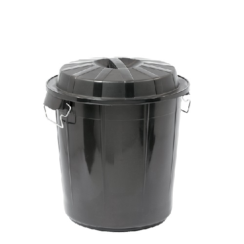 Afvalvat Kunststof 50L Zwart Afvalvat Kunststof 50L Zwart
