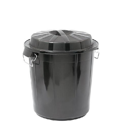 Afvalvat Kunststof 50L Zwart Afvalvat Kunststof 50L Zwart