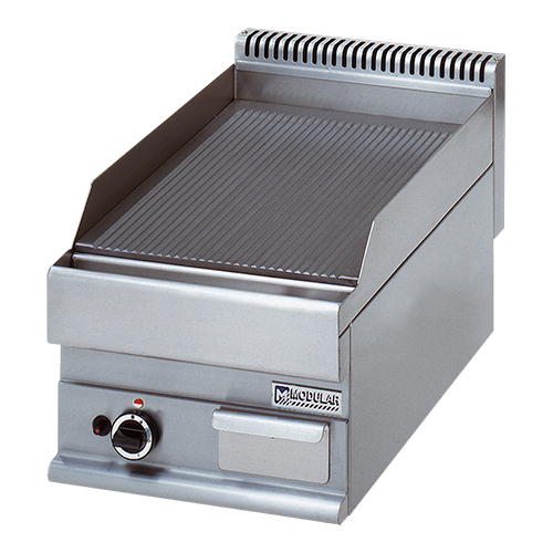 Gas Bak/Grillplaat Gegroefd 40cm