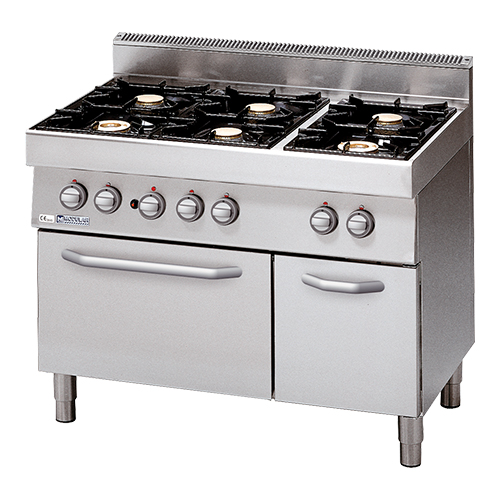 Gasfornuis+Gasoven 6 Branders