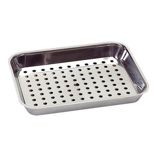 Lekbak RVS 5,5(H)x41x31cm + rooster Lekbak RVS 5,5(H)x41x31cm + rooster