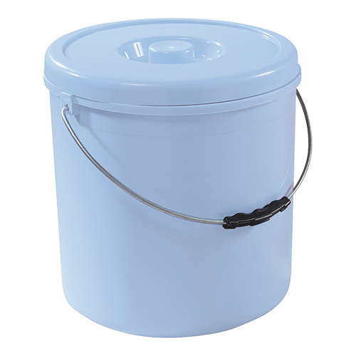 Emmer, kunststof, met deksel 10 Ltr