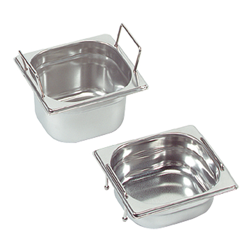 Gastronormbak 1/6 RVS H65mm grepen