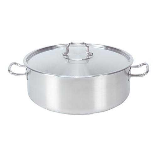 Kookpan laag model m/deksel Ø16cm.