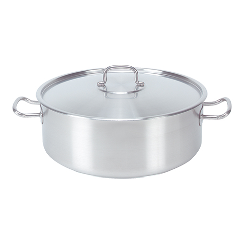 Kookpan laag model m/deksel Ø60cm.