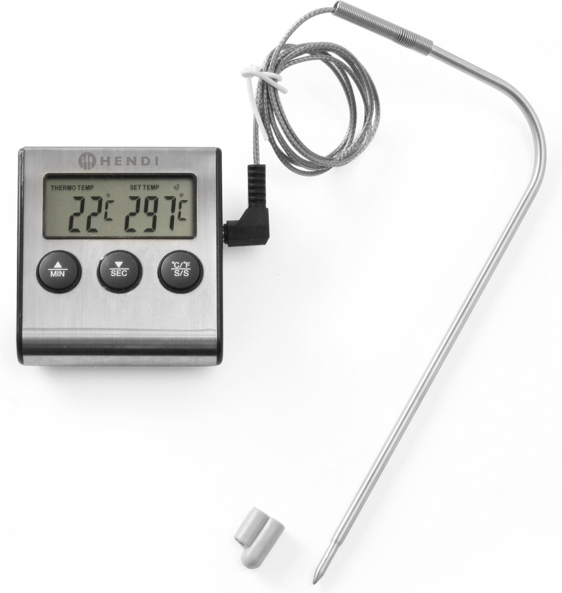 Braad Thermometer/Timer 0-250Graden Braad Thermometer/Timer 0-250Graden