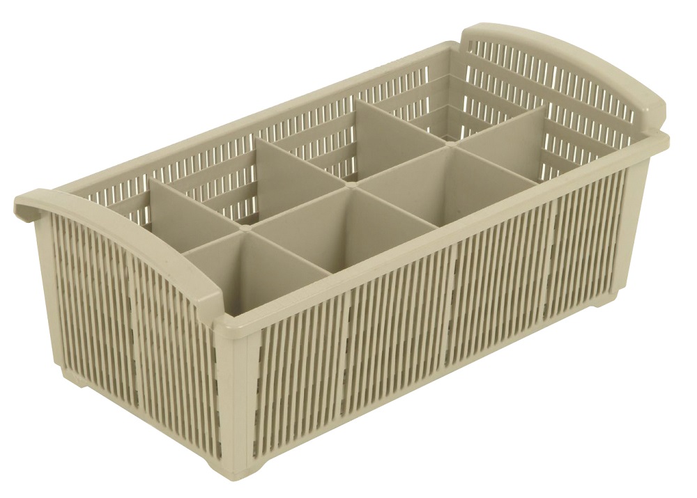 Bestekkorf 8vak+greep 425x205x150mm Bestekkorf 8vak+greep 425x205x150mm