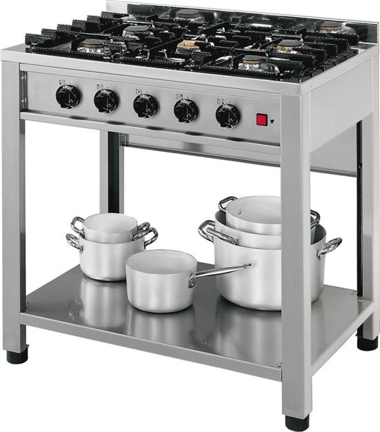 Gaskooktafel 5 Pits 900x600x850mm