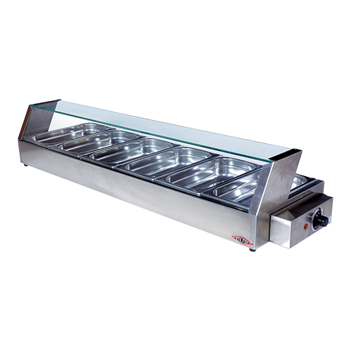 Bain Marie Warmhoudvitrine 6x1/3 GN Bain Marie Warmhoudvitrine 6x1/3 GN