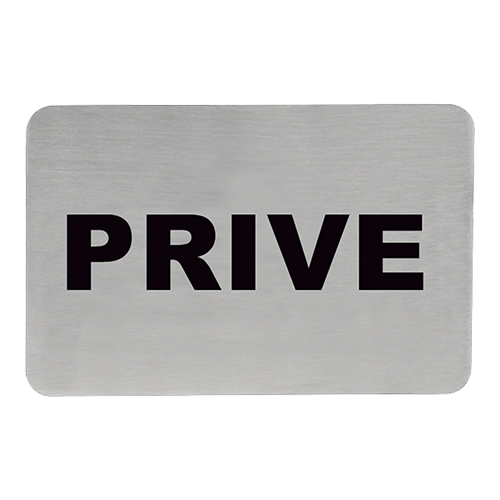 Tekstplaatje 'Prive' RH 11x6cm Tekstplaatje 'Prive' RH 11x6cm