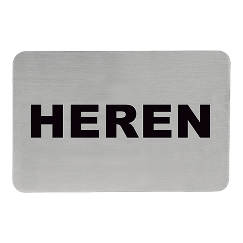 Tekstplaatje 'Heren' RH 11x6cm Tekstplaatje 'Heren' RH 11x6cm