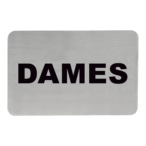 Tekstplaatje 'Dames' RH 11x6cm Tekstplaatje 'Dames' RH 11x6cm