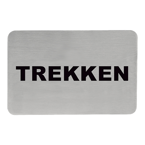 Tekstplaatje 'Trekken' RH 11x6cm Tekstplaatje 'Trekken' RH 11x6cm