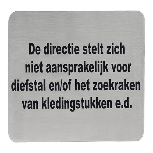 Tekstplaatje 'De directie stelt...' Tekstplaatje 'De directie stelt...'