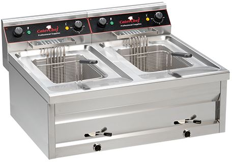 Friteuse Tafelmodel Caterchef 2x12L