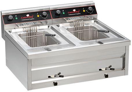 Friteuse Tafelmodel Caterchef 2x12L