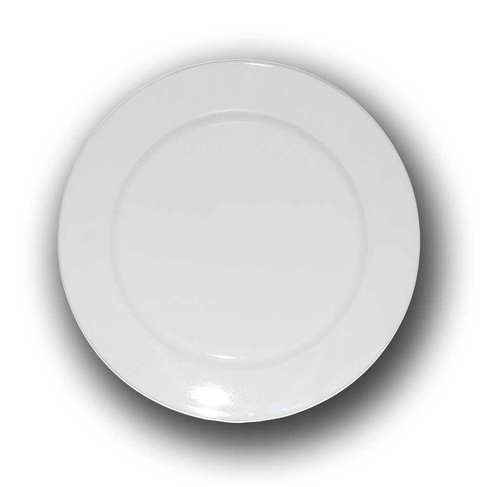Bord wit brede rand 26,5cm onbedruk Bord wit brede rand 26,5cm onbedruk