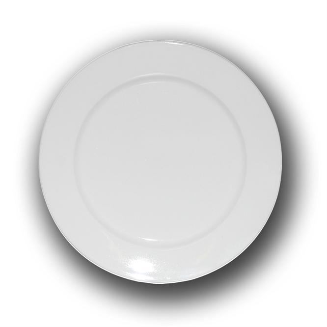 Bord wit brede rand 26,5cm onbedruk