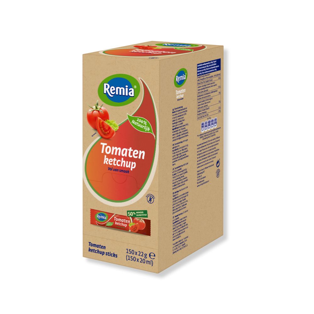 Remia Tomatenketchup Sticks150x20ml Remia Tomatenketchup Sticks150x20ml