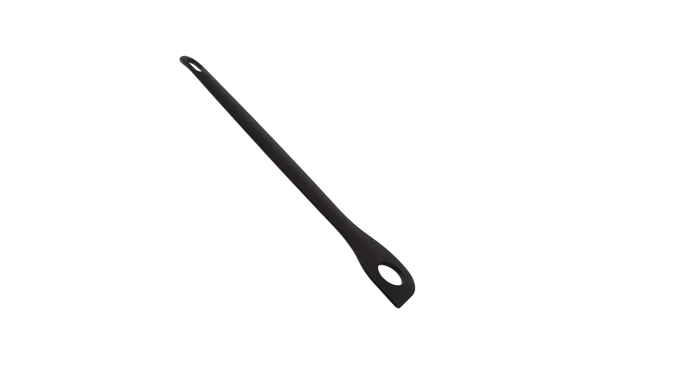 Basic Nylon Spatel 30cm m/gat Zwart Basic Nylon Spatel 30cm m/gat Zwart