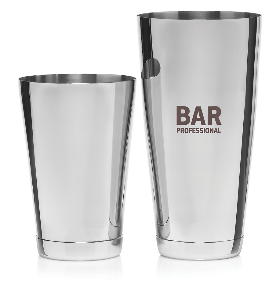 Shaker 80cl 2delig RVS m/glasBoston