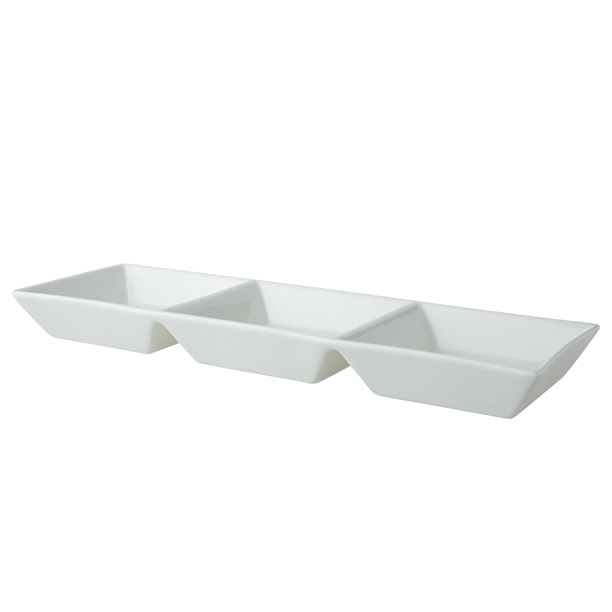Schaal 37x12cm 3-vaks FancyIvory