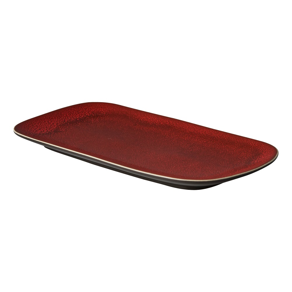 Lava Schaal 29,5x14,5cm Rood/Bruin Lava Schaal 29,5x14,5cm Rood/Bruin