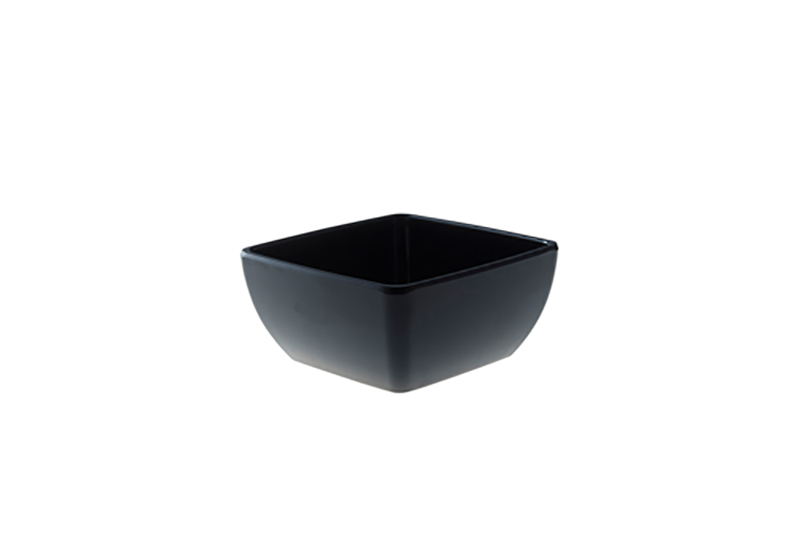 Schaal 12,5x12,5cm Zwart Melamine