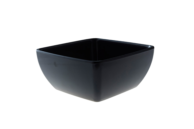 Schaal 19x9cm Zwart Melamine Schaal 19x9cm Zwart Melamine