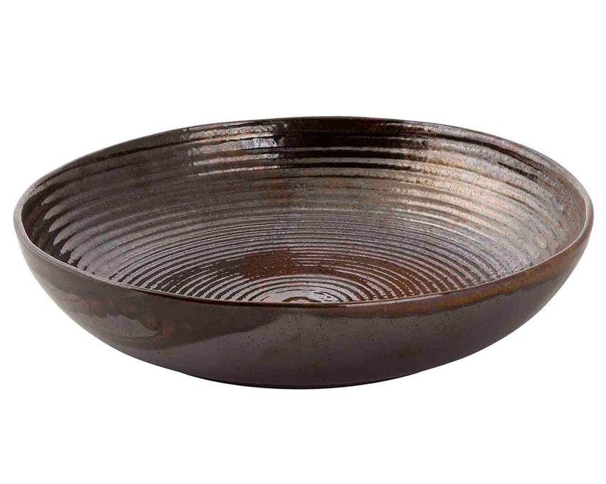 Metallic Bord Diep 26cm Coupe Bruin
